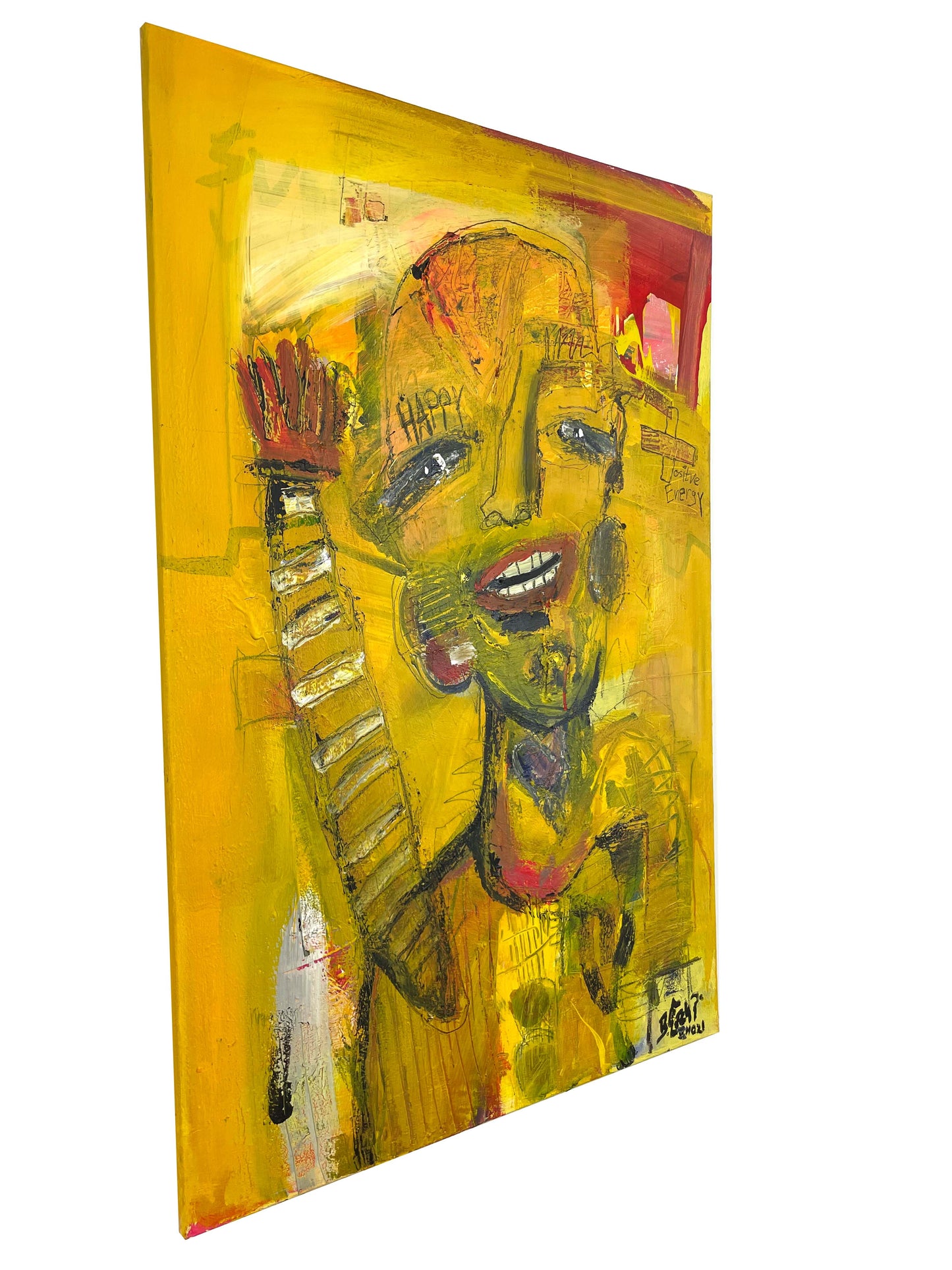 The call from a hall in red