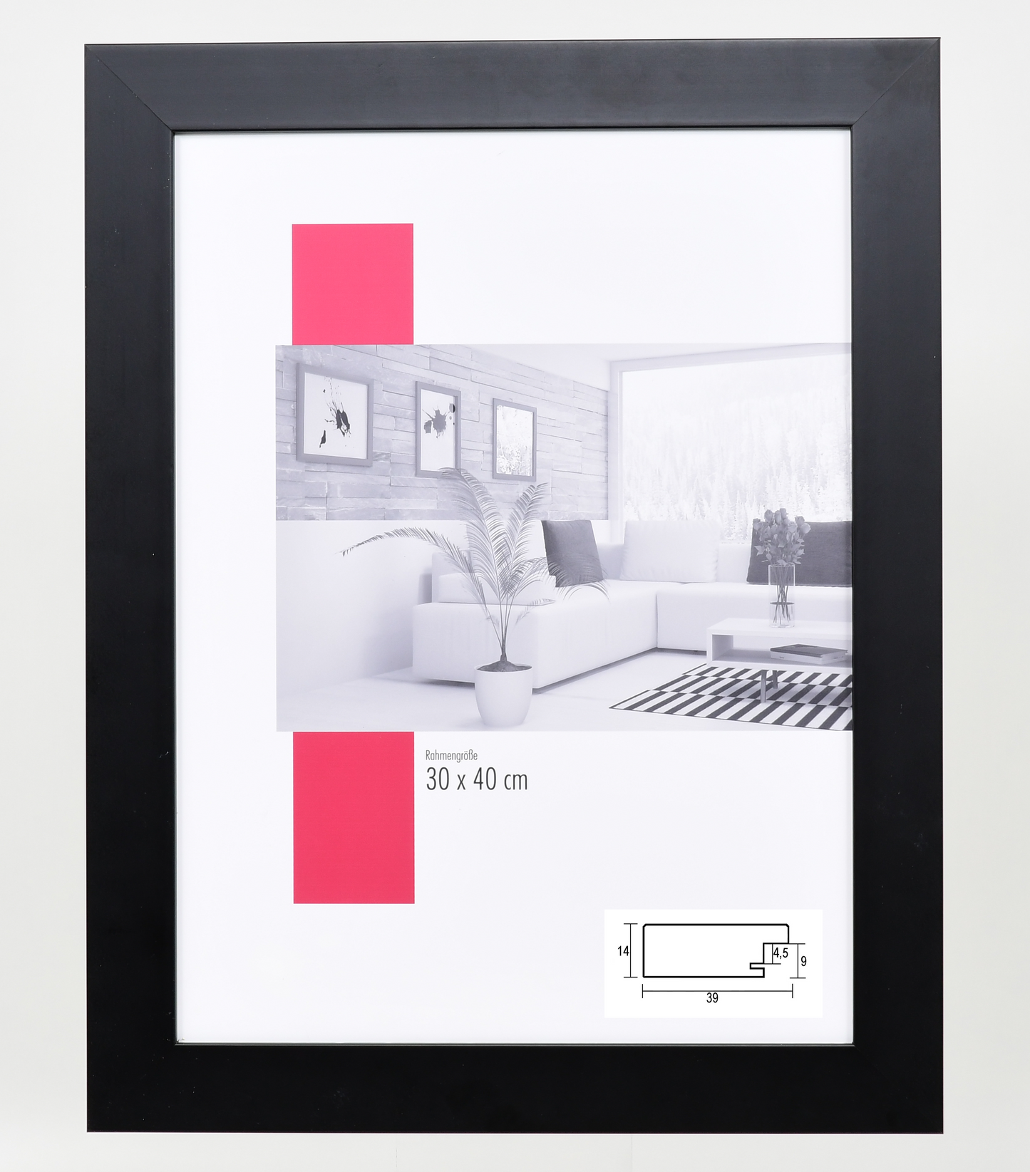 Wooden picture frame 30mm without glass
