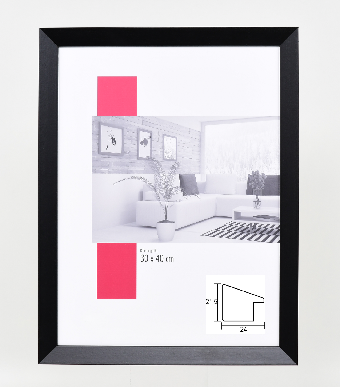 Wooden picture frame 24mm without glass
